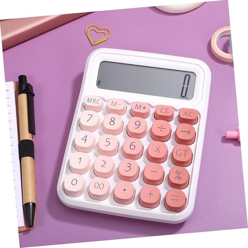 Desktop Calculator 12 Digit Large LCD Color Display Solar Battery Powered for Office Home School - Image 3